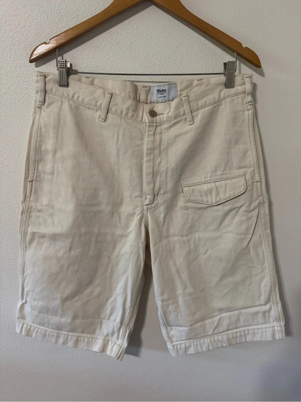 Niche Authentic Dry Goods Japanese Streetwear Utility Bermuda Shorts Natural-L